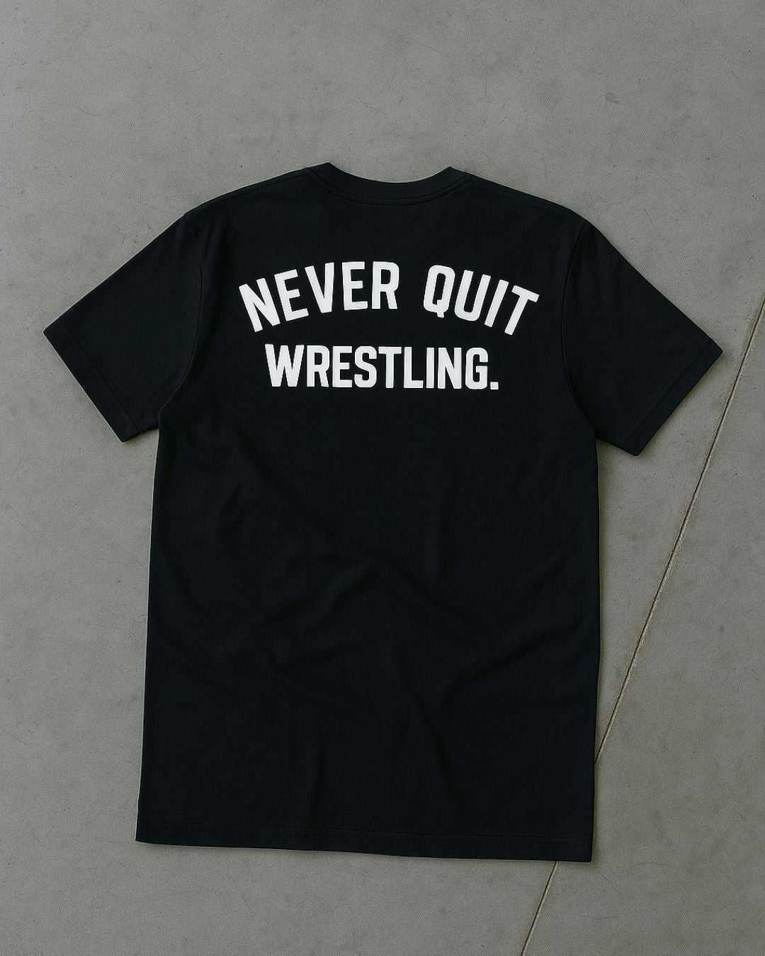 NEVER QUIT WRESTLING T-SHIRT | BLACK