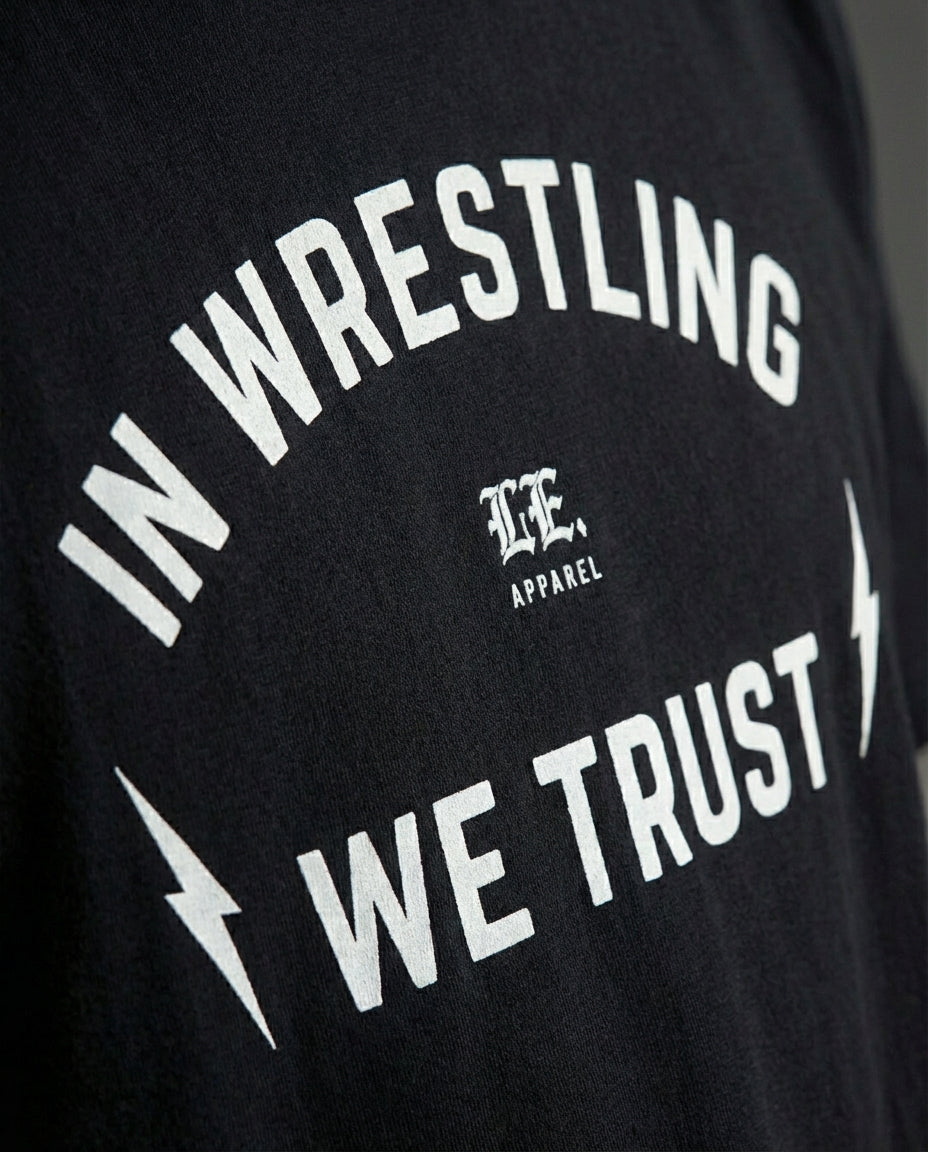 INWRESTLING WE TRUST T-SHIRT | BLACK