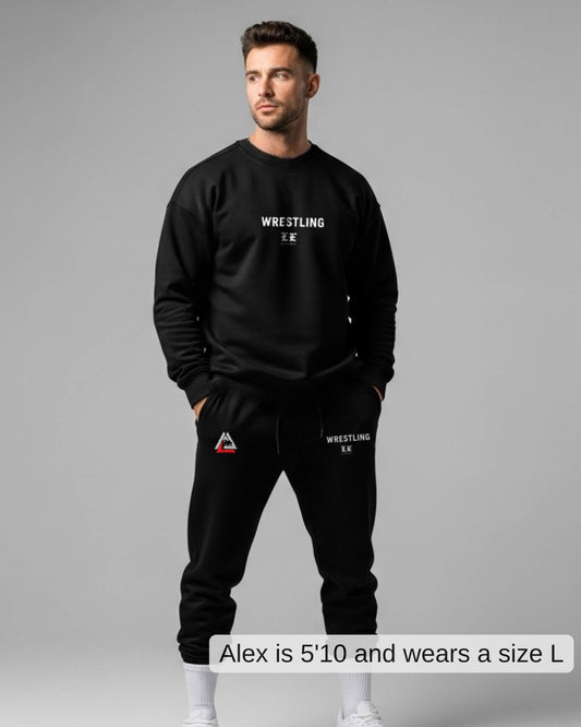 Limitless Effort "Wrestling" Embroidery Crew Neck