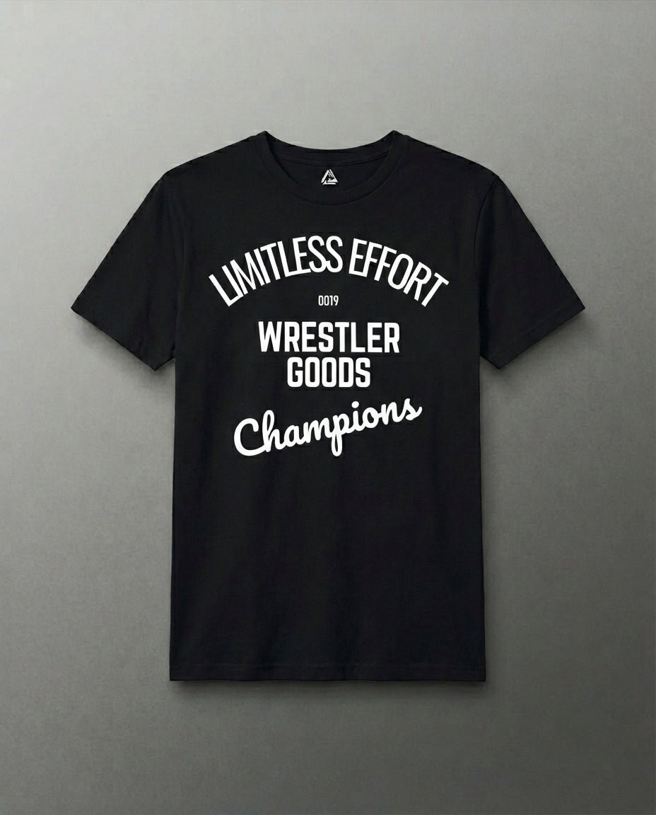 WRESTLER GOODS CHAMPIONS T-SHIRT | BLACK